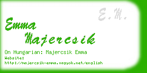 emma majercsik business card